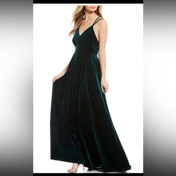Lucy Paris Dresses & Skirts - NWT Lucy Paris Emerald Green Velvet Maxi Dress size Small